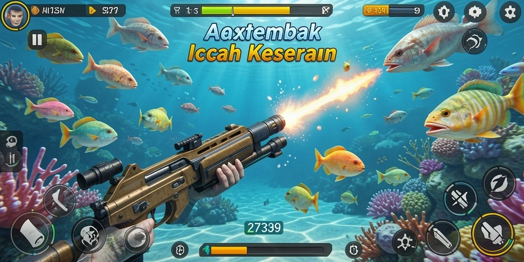 Screenshot gameplay 2739 yang menampilkan aksi Tembak Ikan.