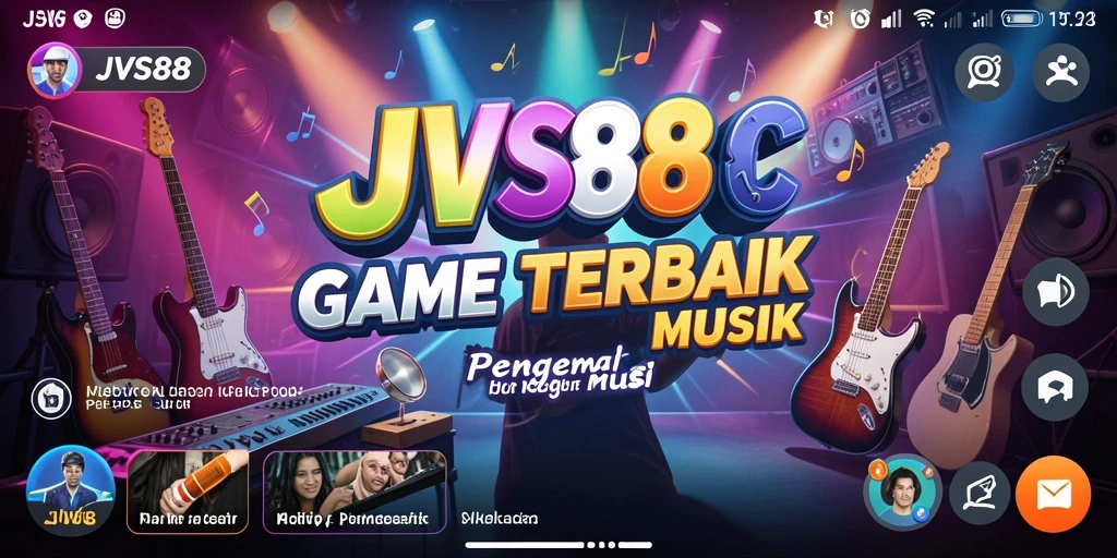 Screenshot utama JVS88 yang menampilkan gameplay interaktif musik.