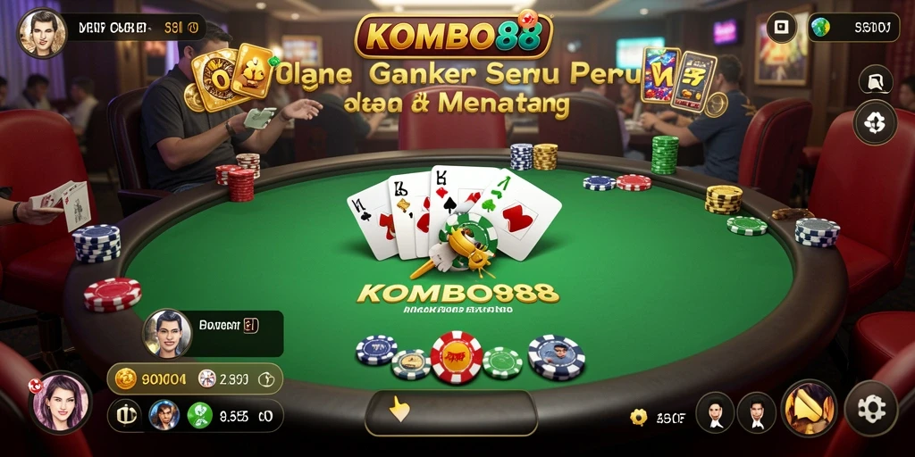 Tampilan menarik dari gameplay Poker di KOMBO88.