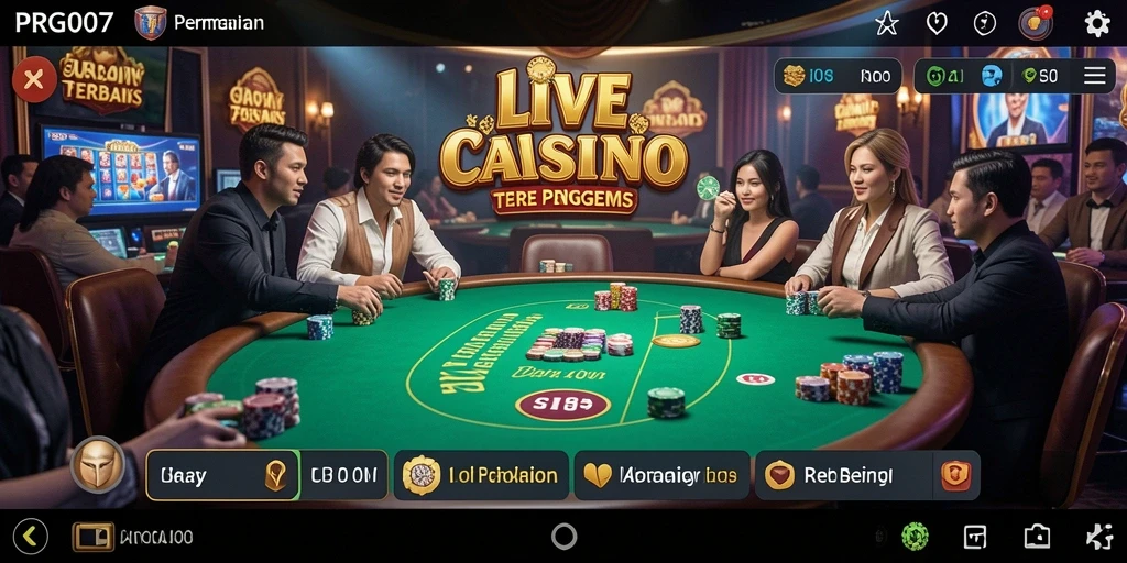 Tampilan menarik dari gameplay Live Casino di PRG007.