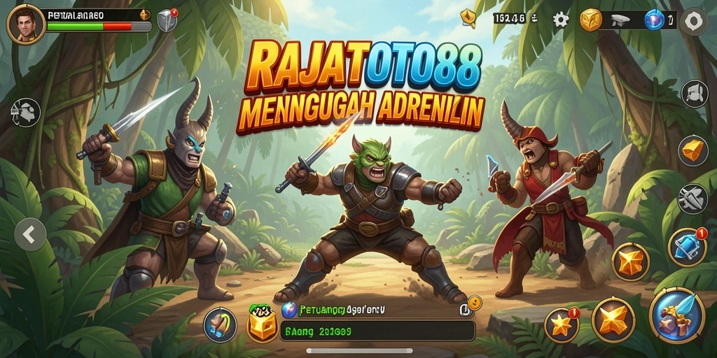 Screenshot RAJATOTO88 menunjukkan karakter beraksi dalam petualangan menegangkan.