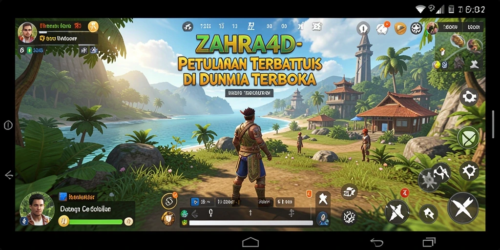 Tampilan gameplay yang menakjubkan dari ZAHRA4D di dunia terbuka.