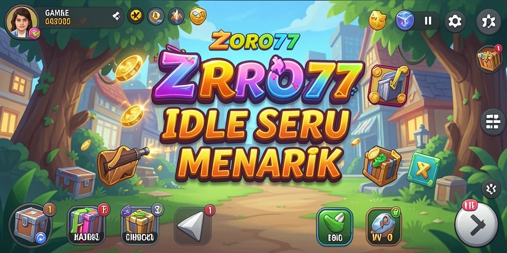 Screenshot ZORO77 menunjukkan gameplay Idle yang menarik dan interaktif.